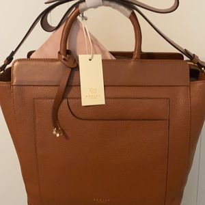 RADLEY LONDON-Tortoise Villiers Road Leather Tote-genuine leather w/ dust bag
